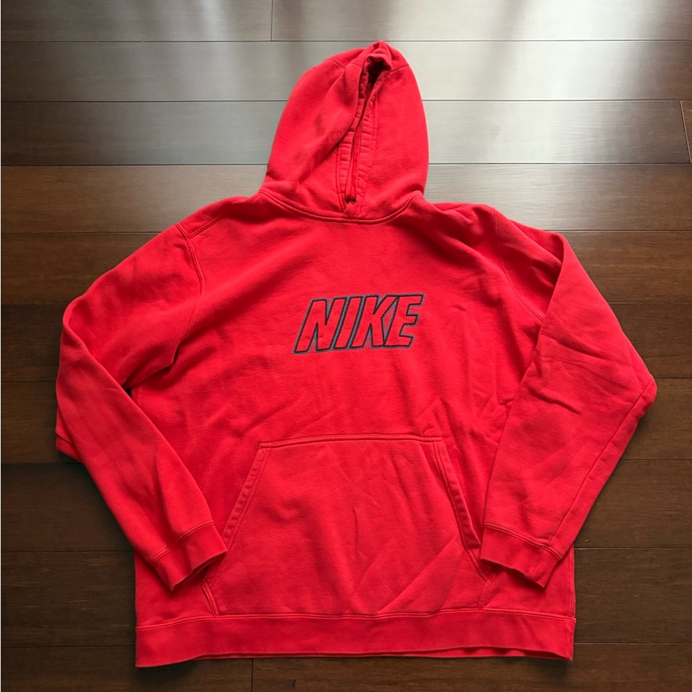 Nike Men's Red Hoodie Sweater